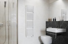 Instalprojekt Koupelnový radiátor STANDARD 3D Barva radiátoru - Bílá, Rozměr radiátoru - 400 x 915 mm, výkon 605 W, Typ připojení - Boční RADSTA3409035BN