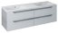 Sapho WAVE dvojumyvadlová skříňka 149,7x50x47,8cm, bílá/dub stříbrný WA150-3011