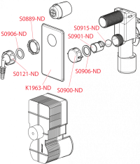 ALCA Sifon pro odkapávající kondenzát podomítkový, nerez DN40 a DN50 AKS7