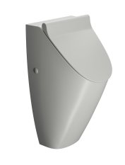 GSI COMMUNITY urinál se zakrytým přívodem vody s otvory pro víko 31x65cm, cenere mat 909817