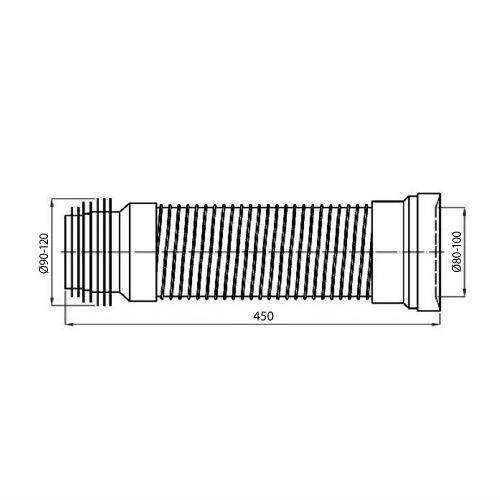 Bruckner WC dopojení pružné, 450mm 159.326.0