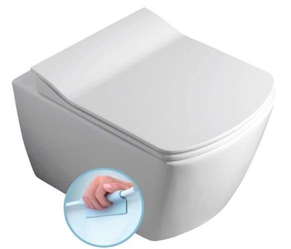 CREAVIT GLANC závěsná WC mísa, Rimless, 37x51,5cm, bílá GC321