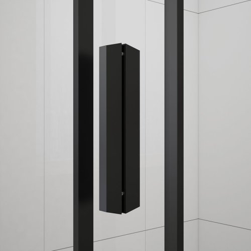 Polysan EASY BLACK obdélníková sprchová zástěna 900x800mm, čiré sklo EL5315B