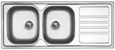 Sinks OKIO 1200 DUO V 0,6mm leštěný RDOKL12050026V