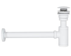 Olsen Spa Umyvadlový kovový sifon s click/clack zátkou, univerzální, bílá BAHA6952