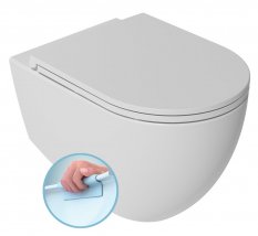 Isvea INFINITY závěsná WC mísa, Rimless, 36,5x53cm, bílá mat 10NF02001-2L
