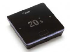 REHAU NEA SMART 2.0 prostorový termostat HBB s teplotním čidlem a čidlem vlhkosti, černý - kabelová verze, 13280051001