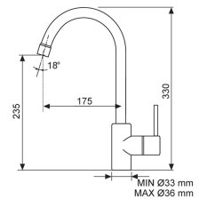 Sinks MIX 35 Metalblack AVMI35GR74