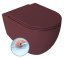 Isvea INFINITY závěsná WC mísa, Rimless, 36,5x53cm, maroon red 10NF02001-2R