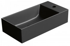 GSI KUBE X keramické umývátko 50x25cm, pravé/levé, černá mat 9486126