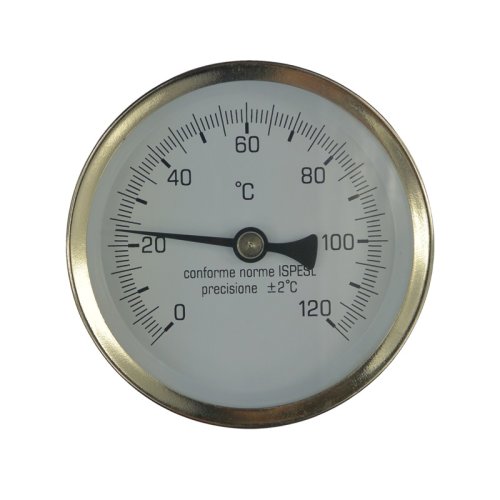 Klum Teploměr bimetalový DN 63, 0 - 120 °C, zadní vývod 1/2", jímka 50 mm PR3050