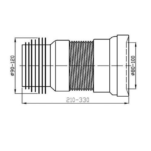 Bruckner WC roztažitelné flexi dopojení, 210-330mm 159.324.0