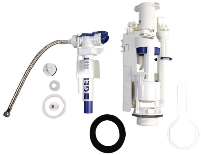 Kerasan Splachovací souprava s DUAL tlačítkem, spodní napouštění 1/2", chrom 752101