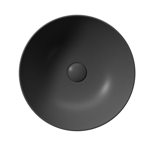 GSI PURA keramické umyvadlo na desku, průměr 42cm, černá mat 885126