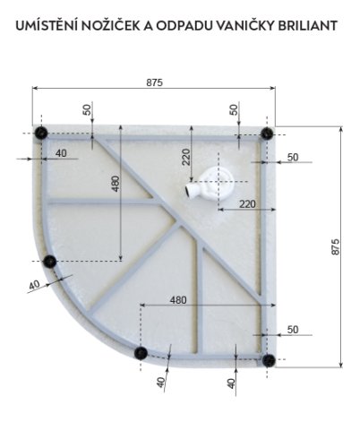 ARTTEC BRILIANT 90 x 90 cm - Masážní sprchový box model 4 čiré sklo PAN04353