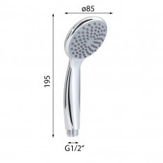 Gedy EASY ruční sprcha, průměr 85mm, ABS/chrom GYHS10005