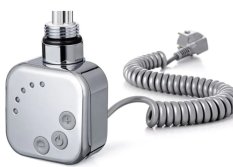 Olsen Spa Topná tyč BURGH s termostatem a časovačem Barva topné tyče - Chrom, Typ připojení - Kroucený kabel, Výkon topné tyče - 120 W RDOHT212002