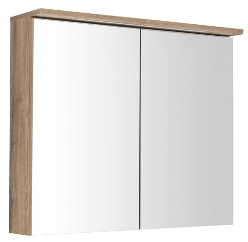 Aqualine KAWA STRIP galerka s LED osvětlením 80x70x22cm, dub emporio WGL38S