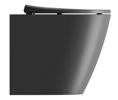 GSI MODO WC mísa stojící, Swirlflush, 37x52cm, spodní/zadní odpad, černá dual-mat 981026