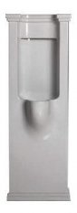 Kerasan WALDORF urinál na postavení se zakrytým přívodem vody 44x124,5 cm, včetně sifonu, bílá 413101