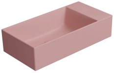 GSI KUBE X keramické umývátko 50x25cm, broušená spodní hrana, bez otvoru, pravé/levé, blush mat 94869024