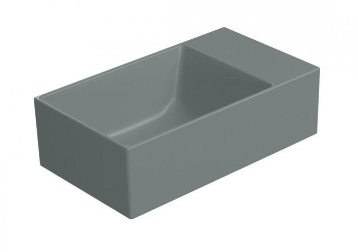 GSI KUBE X keramické umývátko 40x23cm, bez otvoru, pravé/levé, agave mat 9484004