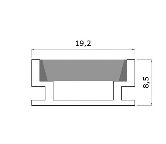 Sapho LED zápustný profil do obkladu,19,2x8,5mm, hliník, 2m KL1889-2