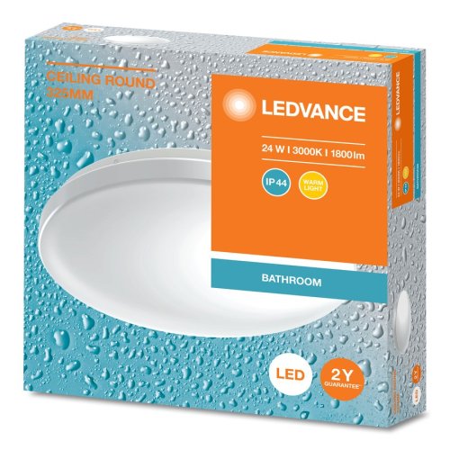 LEDVANCE Koupelnové stropní svítidlo, průměr 325mm, 1800lm, 24W, 3000K, IP44 AC464820055