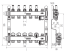 REHAU Nerezový rozdělovač HKV-D 4 topné okruhy s průtokoměry, 13801401102