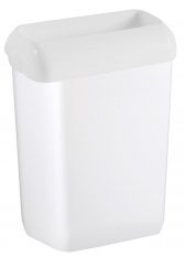 MARPLAST PRESTIGE odpadkový koš nástěnný s víkem a uchycením pytlů, 42l, bílá A74101-1