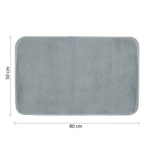 Gedy FUZZY koupelnová předložka, 50x80cm, 100% polyester, protiskluz, azzuro 96FY508062