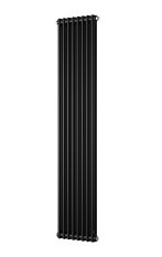 Instalprojekt Koupelnový radiátor TUBUS 2 černá barva Barva radiátoru - Černá, Rozměr radiátoru - 485 × 1800 mm, výkon 1324 W, Typ připojení - Středové 50 mm RADTUB21801031S