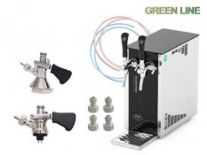 LINDR PYGMY 25/K EXCLUSIVE Green Line výčepní zařízení, 2 kohouty + bajonet, plochý naražeč, SET01609