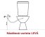 CREAVIT Hendikep BD3041 - vyvýšený kombi WC s bidetem, zejména pro hendikepované, spodní o