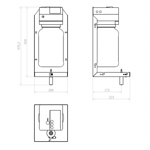 NOFER TOWEL zrcadlová skříňka 900 mm se senzorovým dávkovačem mýdla, vodovodní baterií a zásobníkem na papírové ručníky MUM000117