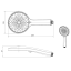 Sapho Ruční masážní sprcha, 4 režimy sprchování, průměr 123mm, černá mat 1204-10B