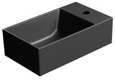 GSI KUBE X keramické umývátko 40x23cm, pravé/levé, černá mat 9484126