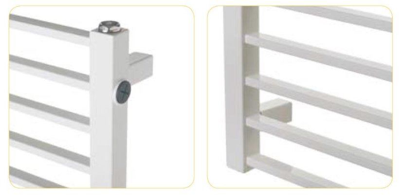 Instalprojekt Koupelnový radiátor PIKO Barva radiátoru - Bílá, Rozměr radiátoru - 530 × 1329 mm, výkon 579 W, Typ připojení - Středové 50 mm RADPIK501335SP