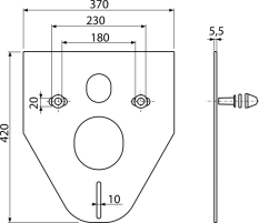 ALCA Izolační deska pro závěsné WC a bidet s příslušenstvím a krytkou (bílá) M910