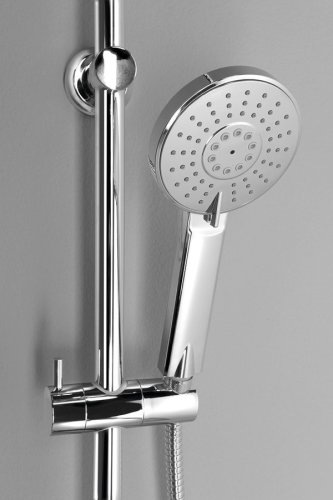 Aqualine ZARA sprchový sloup k napojení na baterii, hlavová, ruční sprcha, chrom SL420