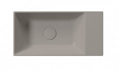 GSI KUBE X keramické umývátko 50x25cm, bez otvoru, pravé/levé, tortora mat 9486005