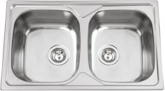 Sinks OKIO 800 DUO V 0,6mm leštěný RDOKL80050026V