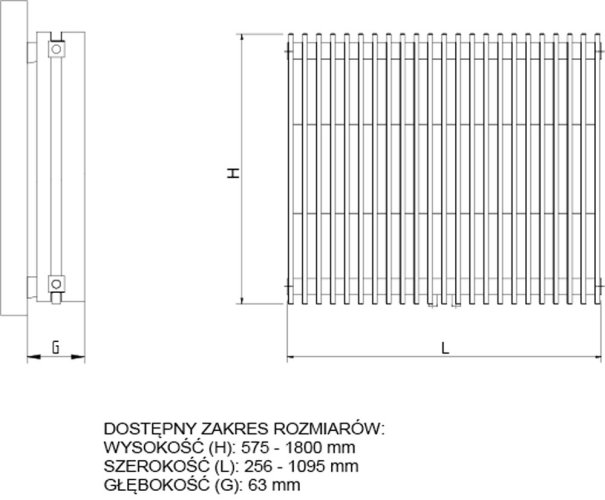 Instalprojekt Koupelnový radiátor VIVAT Barva radiátoru - Skupina barev [1], Rozměr radiátoru - 825 × 1800 mm, výkon 2298 W, Typ připojení - Klasické (na rozteč) RADVIV8018.
