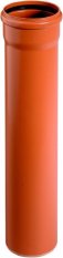 KG KGEM trubka kanalizační DN110, 1000mm, SN4, s hrdlem, PVC, oranžová, 220010