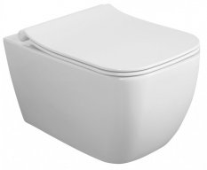 Isvea VEA závěsná WC mísa Rimless, 34,5x52cm, bílá 10VA02001