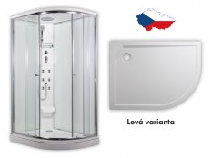 ARTTEC SIRIUS 120 x 90 cm - Masážní sprchový box model 5 čiré sklo levá vanička PAN01272