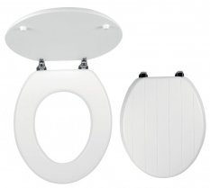 Novaservis WC sedátko, MDF bílá, panty kov-chrom WC/PROVENCE