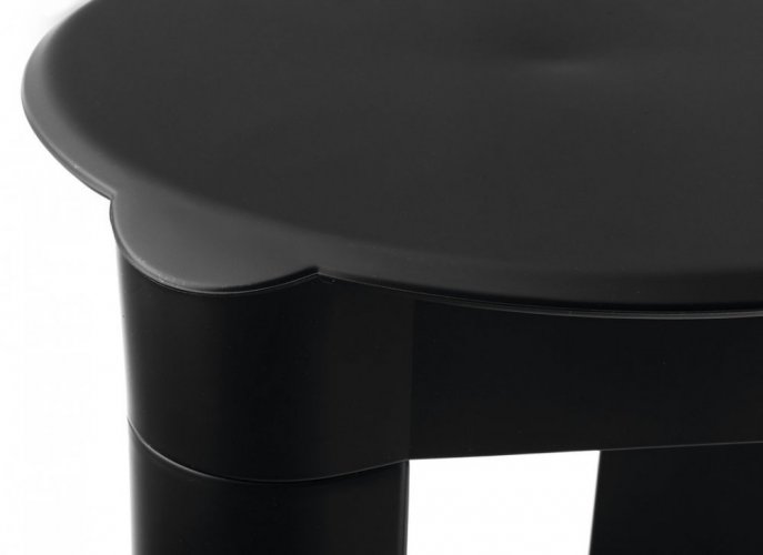 MARPLAST COLORED koupelnová stolička 37x39x37cm, ABS, černá mat A56013