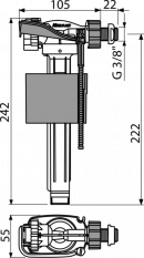 ALCA Napouštěcí ventil boční pro plastové nádržky A150P-3/8"