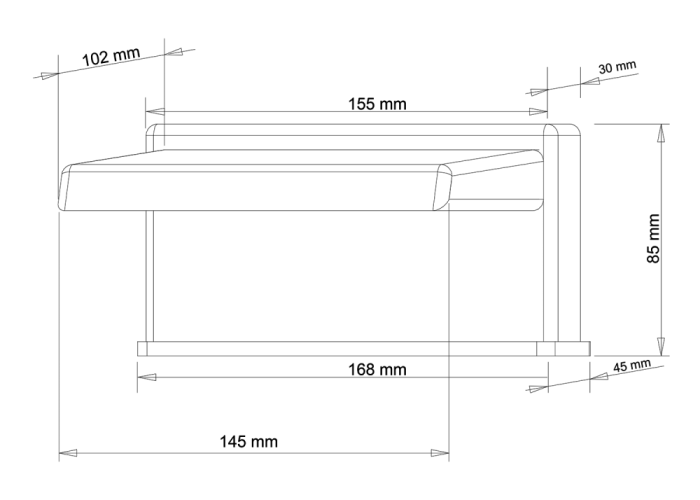 Sapho Výtoková hubice otevřená na okraj vany, šířka 145mm, kaskáda, chrom 5107